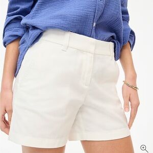 J. Crew White 5” Classic Chino Shorts, Size 14, NWT